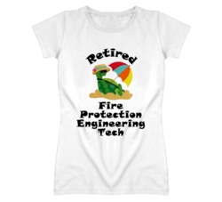 Retired Fire Protection Engineering Tech Funny Job T Shirt
