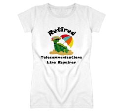 Retired Telecommunications Line Repairer Funny Job T Shirt