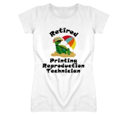 Retired Printing Reproduction Technician Funny Job T Shirt