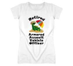 Retired Armored Assault Vehicle Officer Funny Job T Shirt