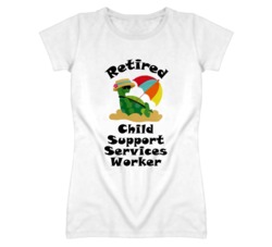 Retired Child Support Services Worker Funny Job T Shirt