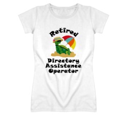 Retired Directory Assistance Operator Funny Job T Shirt