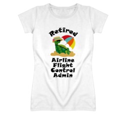 Retired Airline Flight Control Admin Funny Job T Shirt