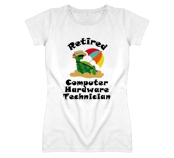 Retired Computer Hardware Technician Funny Job T Shirt