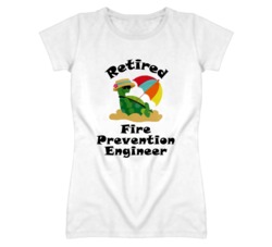 Retired Fire Prevention Engineer Funny Job T Shirt