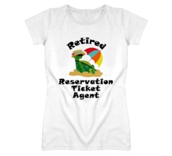 Retired Reservation Ticket Agent Funny Job T Shirt