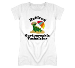 Retired Cartographic Technician Funny Job T Shirt