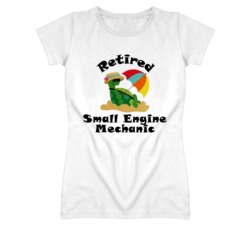 Retired Small Engine Mechanic Funny Job T Shirt