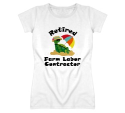 Retired Farm Labor Contractor Funny Job T Shirt