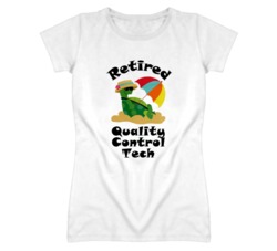 Retired Quality Control Tech Funny Job T Shirt