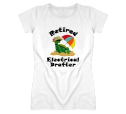 Retired Electrical Drafter Funny Job T Shirt