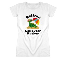 Retired Computer Hacker Funny Job T Shirt