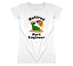 Retired Port Engineer Funny Job T Shirt