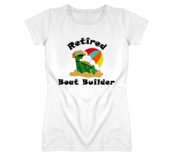 Retired Boat Builder Funny Job T Shirt
