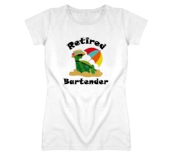 Retired Bartender Funny Job T Shirt
