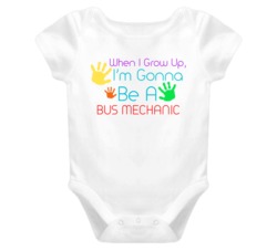 I Am Gonna Be A Bus Mechanic Cute Baby One Piece
