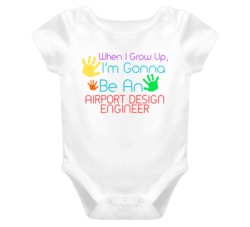 I Am Gonna Be An Airport Design Engineer Cute Baby One Piece