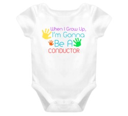 I Am Gonna Be A Conductor  Cute Baby One Piece