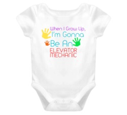 I Am Gonna Be An Elevator Mechanic Cute Baby One Piece