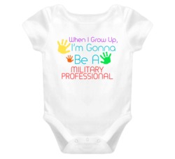 I Am Gonna Be A Military Professional Cute Baby One Piece