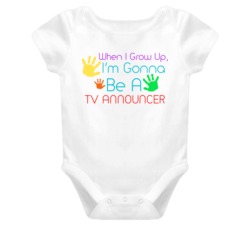 I Am Gonna Be A Tv Announcer Cute Baby One Piece