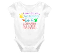 I Am Gonna Be A Computer Software Technician Cute Baby One Piece