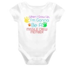 I Am Gonna Be A Missile Crew Member Cute Baby One Piece