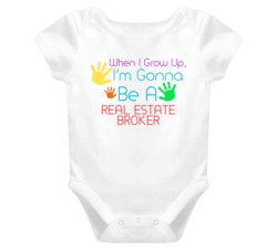 I Am Gonna Be A Real Estate Broker Cute Baby One Piece