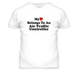My Heart Belongs To An Air Traffic Controller Funny T Shirt