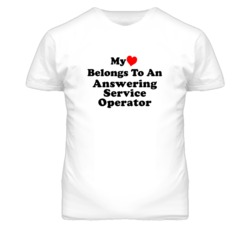 My Heart Belongs To An Answering Service Operator Funny T Shirt