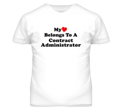 My Heart Belongs To A Contract Administrator Funny T Shirt