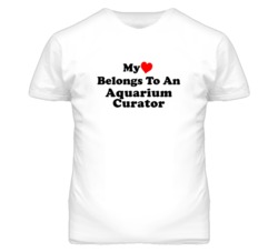 My Heart Belongs To An Aquarium Curator Funny T Shirt