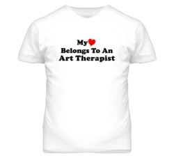 My Heart Belongs To An Art Therapist Funny T Shirt