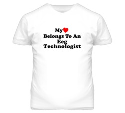 My Heart Belongs To An Eeg Technologist Funny T Shirt