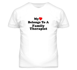 My Heart Belongs To A Family Therapist Funny T Shirt