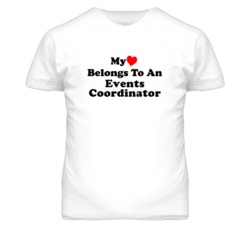 My Heart Belongs To An Events Coordinator Funny T Shirt