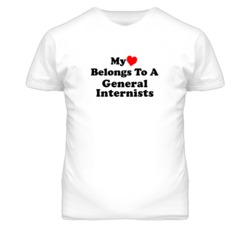 My Heart Belongs To A General Internists Funny T Shirt