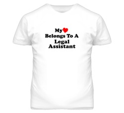 My Heart Belongs To A Legal Assistant Funny T Shirt