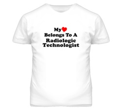 My Heart Belongs To A Radiologic Technologist Funny T Shirt