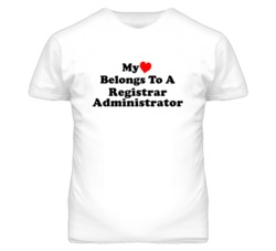 My Heart Belongs To A Registrar Administrator Funny T Shirt
