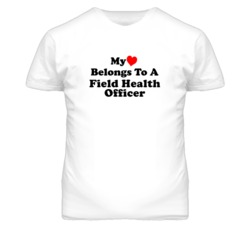 My Heart Belongs To A Field Health Officer Funny T Shirt