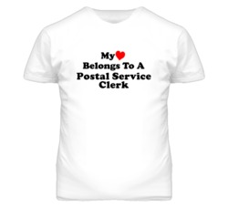 My Heart Belongs To A Postal Service Clerk Funny T Shirt