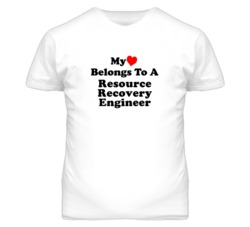 My Heart Belongs To A Resource Recovery Engineer Funny T Shirt