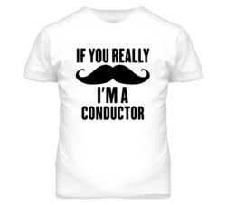 If You Really Moustache I'm A Conductor  Funny T Shirt