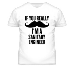 If You Really Moustache I'm A Sanitary Engineer Funny T Shirt