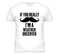 If You Really Moustache I'm A Weather Observer Funny T Shirt