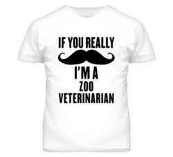 If You Really Moustache I'm A Zoo Veterinarian Funny T Shirt