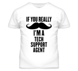 If You Really Moustache I'm A Tech Support Agent Funny T Shirt