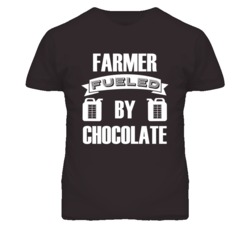 Farmer Fueled By Chocolate Occupation T Shirt