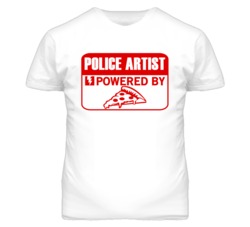 Police Artists Powered by Pizza Occupations T Shirt